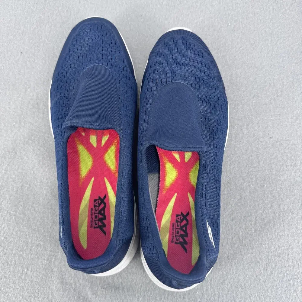 Skechers‎ GOwalk 4 Shoes Womens Size 7.5 Navy Walking Slip On Goga Max SN 14148